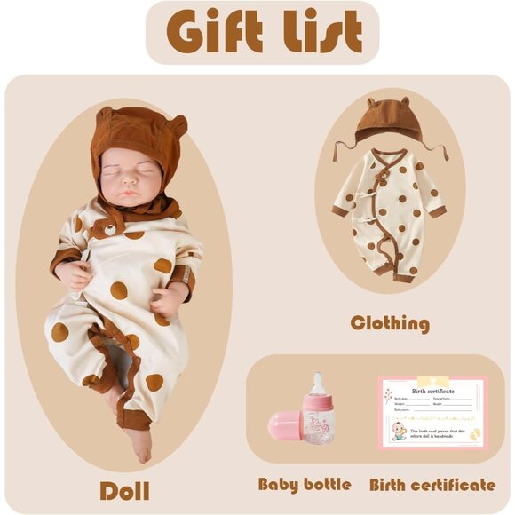 19.3in Full Silicone Not Vinyl Reborn lvory Baby Boy Dolls Lifelike Reborn Baby - Picture 6 of 6